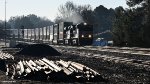 NS 4082 leads an intermodal in early morning sun light